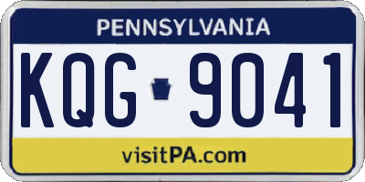 PA license plate KQG9041