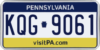 PA license plate KQG9061