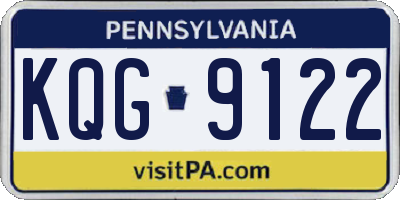 PA license plate KQG9122