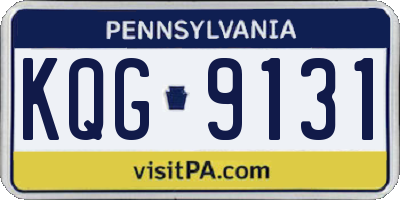 PA license plate KQG9131