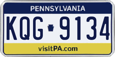 PA license plate KQG9134