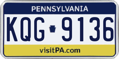 PA license plate KQG9136