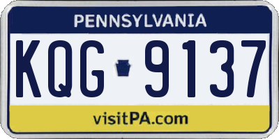 PA license plate KQG9137
