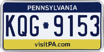 PA license plate KQG9153