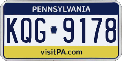 PA license plate KQG9178