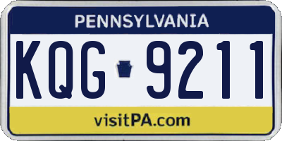 PA license plate KQG9211