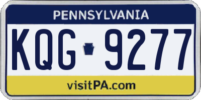 PA license plate KQG9277