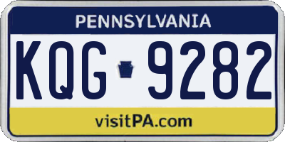 PA license plate KQG9282