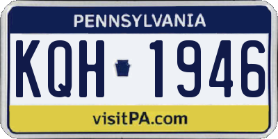 PA license plate KQH1946