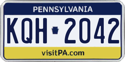 PA license plate KQH2042