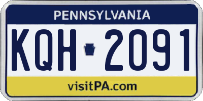 PA license plate KQH2091