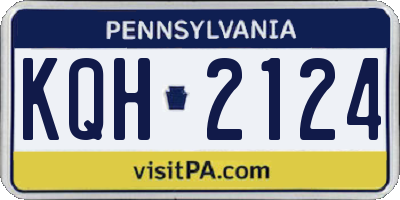 PA license plate KQH2124