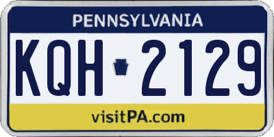 PA license plate KQH2129