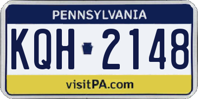 PA license plate KQH2148