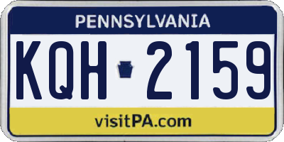 PA license plate KQH2159