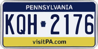 PA license plate KQH2176
