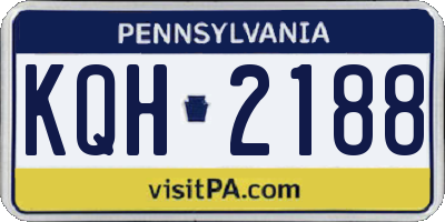 PA license plate KQH2188