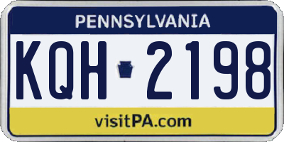 PA license plate KQH2198