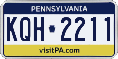 PA license plate KQH2211