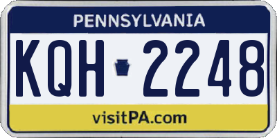 PA license plate KQH2248