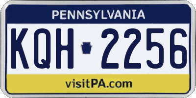 PA license plate KQH2256