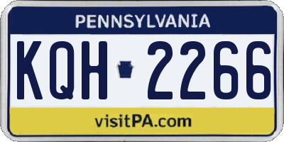 PA license plate KQH2266