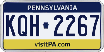 PA license plate KQH2267