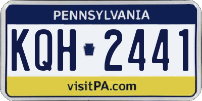 PA license plate KQH2441