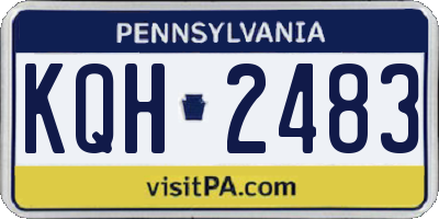 PA license plate KQH2483