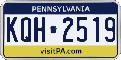 PA license plate KQH2519