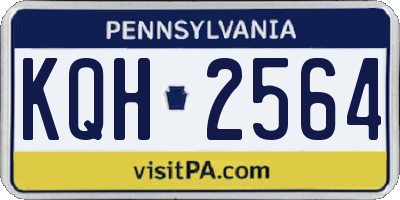 PA license plate KQH2564