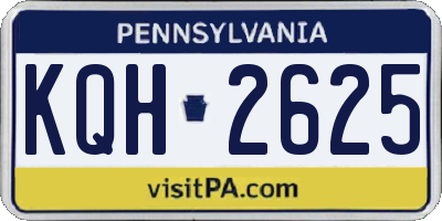 PA license plate KQH2625