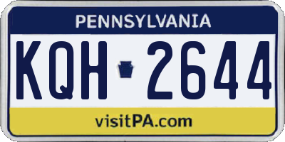 PA license plate KQH2644