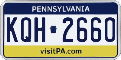 PA license plate KQH2660