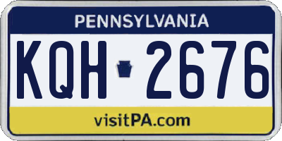 PA license plate KQH2676