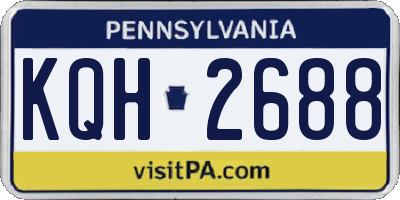 PA license plate KQH2688