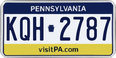 PA license plate KQH2787