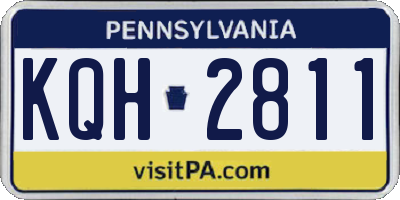 PA license plate KQH2811