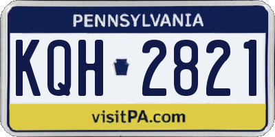 PA license plate KQH2821