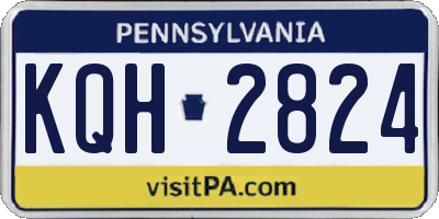 PA license plate KQH2824