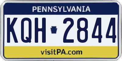 PA license plate KQH2844