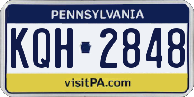 PA license plate KQH2848