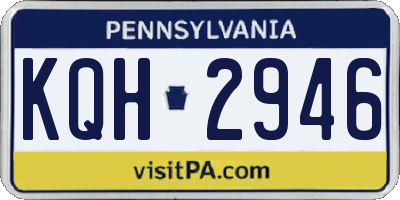 PA license plate KQH2946