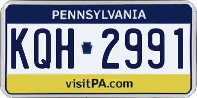 PA license plate KQH2991