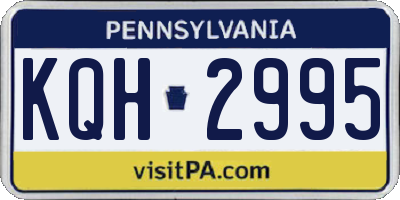 PA license plate KQH2995