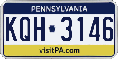 PA license plate KQH3146