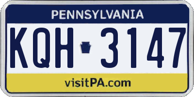 PA license plate KQH3147