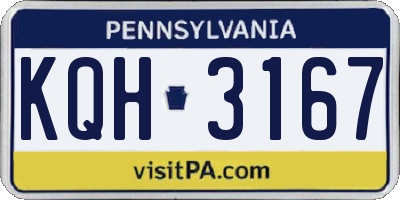 PA license plate KQH3167