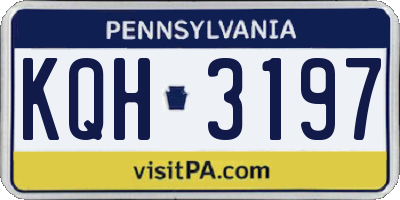 PA license plate KQH3197