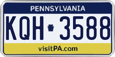 PA license plate KQH3588